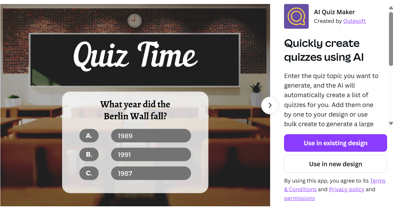 AI tools for canvas Quizzes