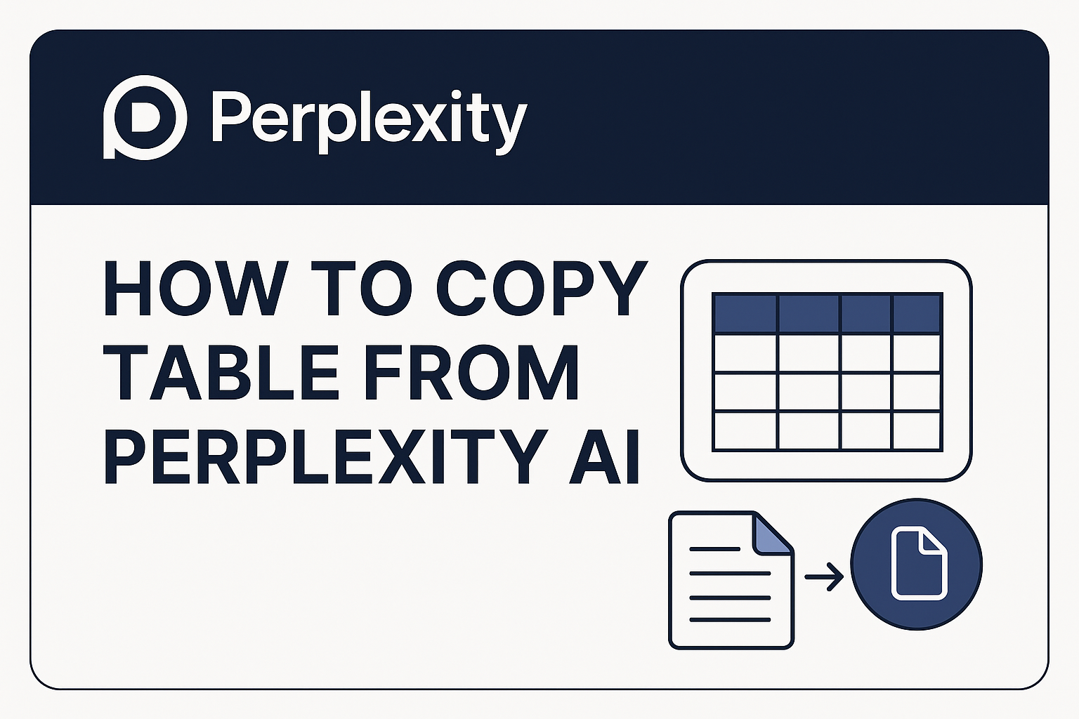 How to copy table in Perplexity AI